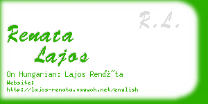 renata lajos business card